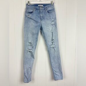 Levis 721 Sz 29 X30 Women's High Rise Skinny Jeans  Distressed Destroyed